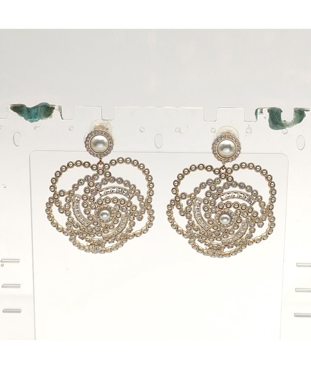 CHANEL Золотые металлические клипсы, фото 3