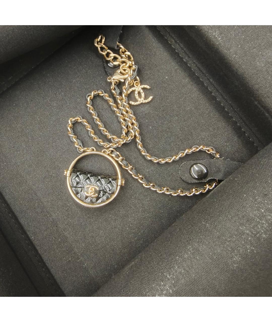 CHANEL Черное металлическое колье, фото 8