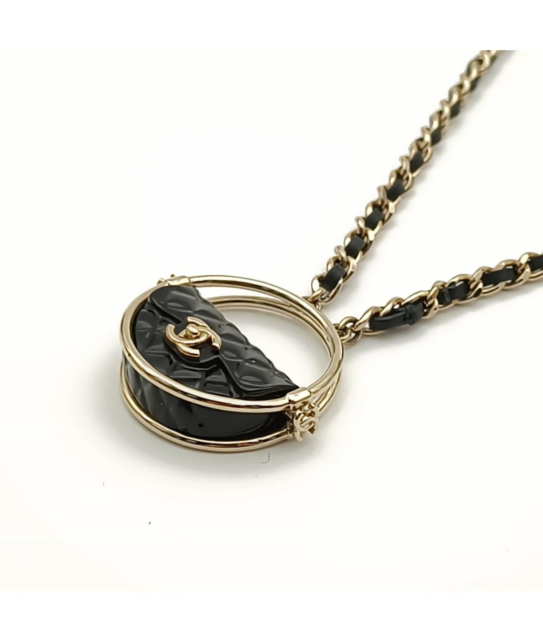 CHANEL Черное металлическое колье, фото 4