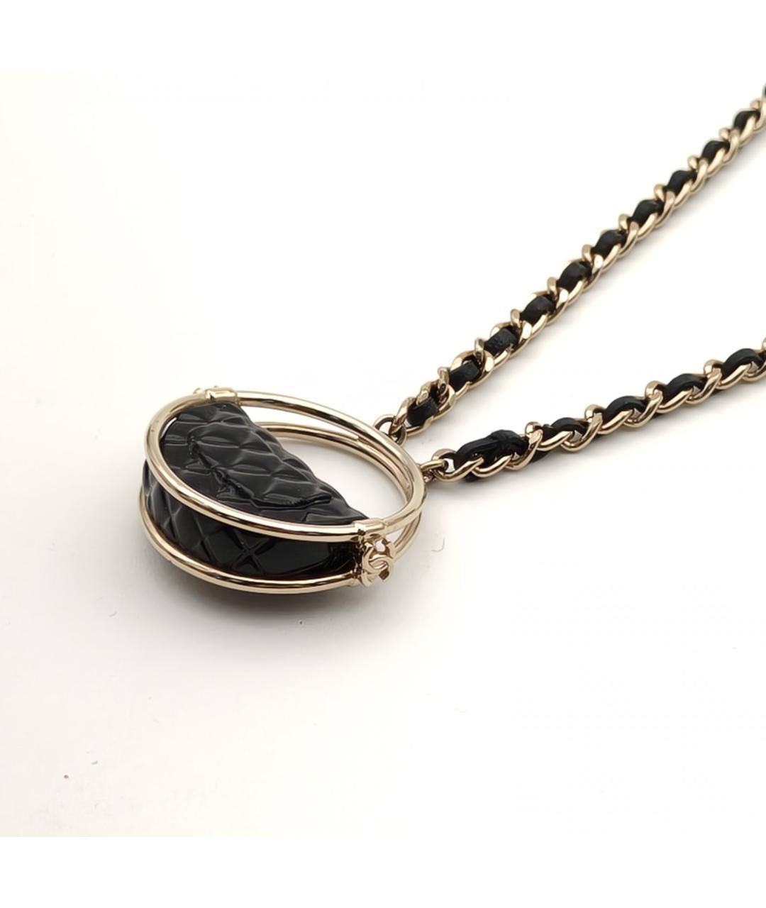 CHANEL Черное металлическое колье, фото 5