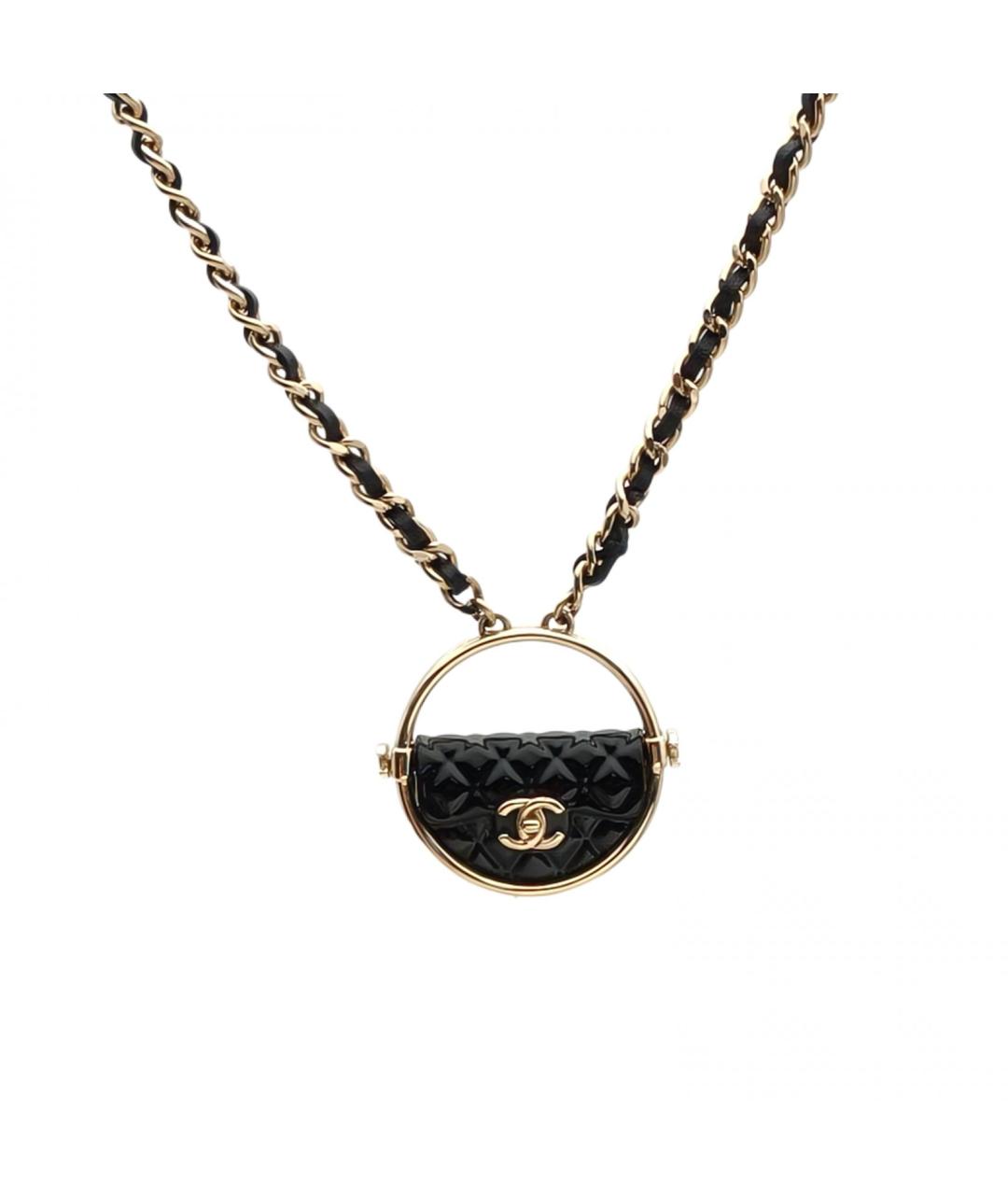 CHANEL Черное металлическое колье, фото 2