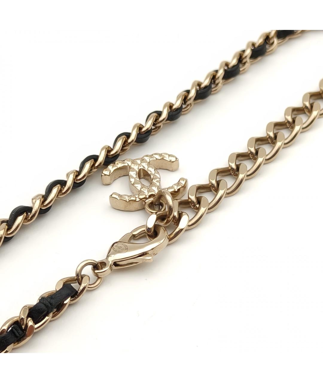 CHANEL Черное металлическое колье, фото 6