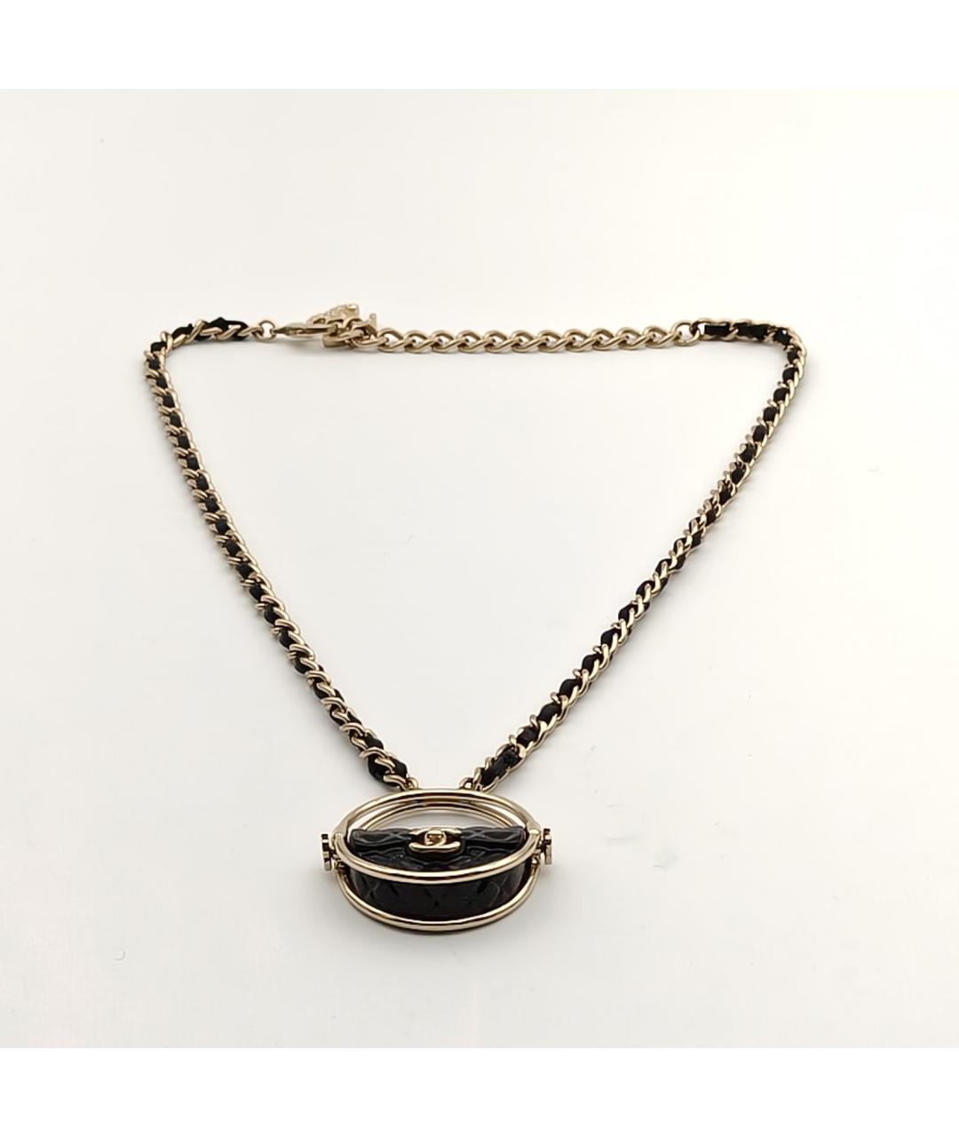 CHANEL Черное металлическое колье, фото 7