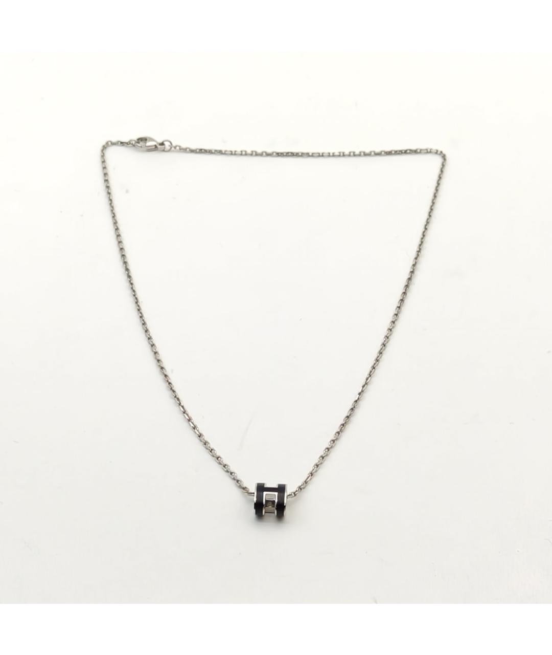 HERMES Черная металлическая подвеска, фото 6