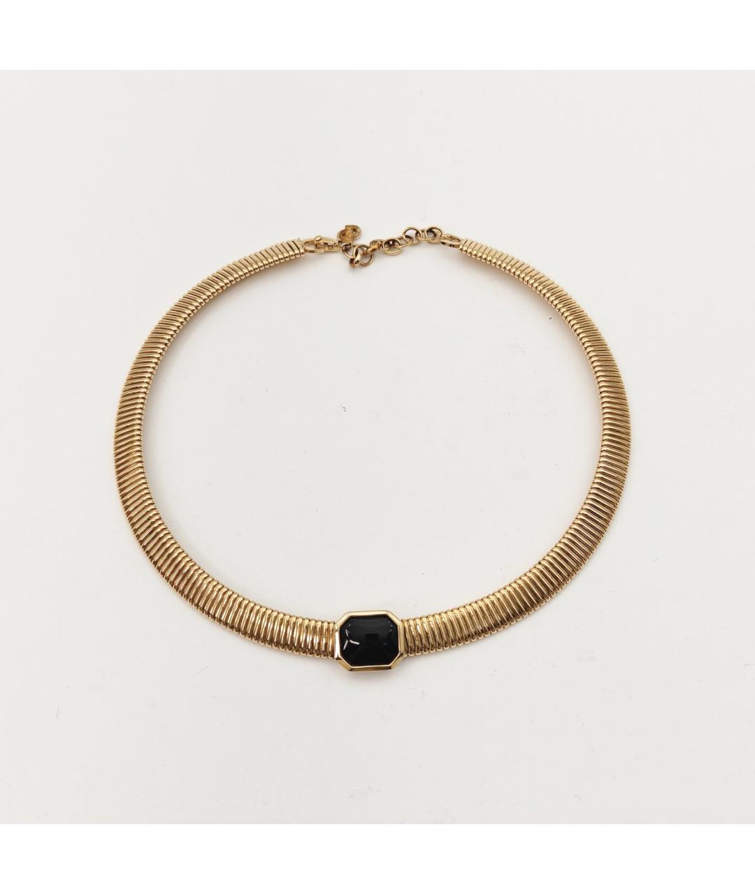 CHRISTIAN DIOR Золотое металлическое колье, фото 10