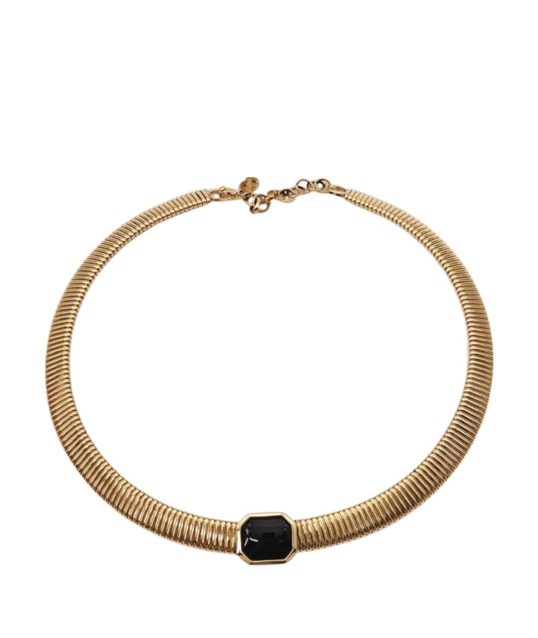 CHRISTIAN DIOR Золотое металлическое колье, фото 1