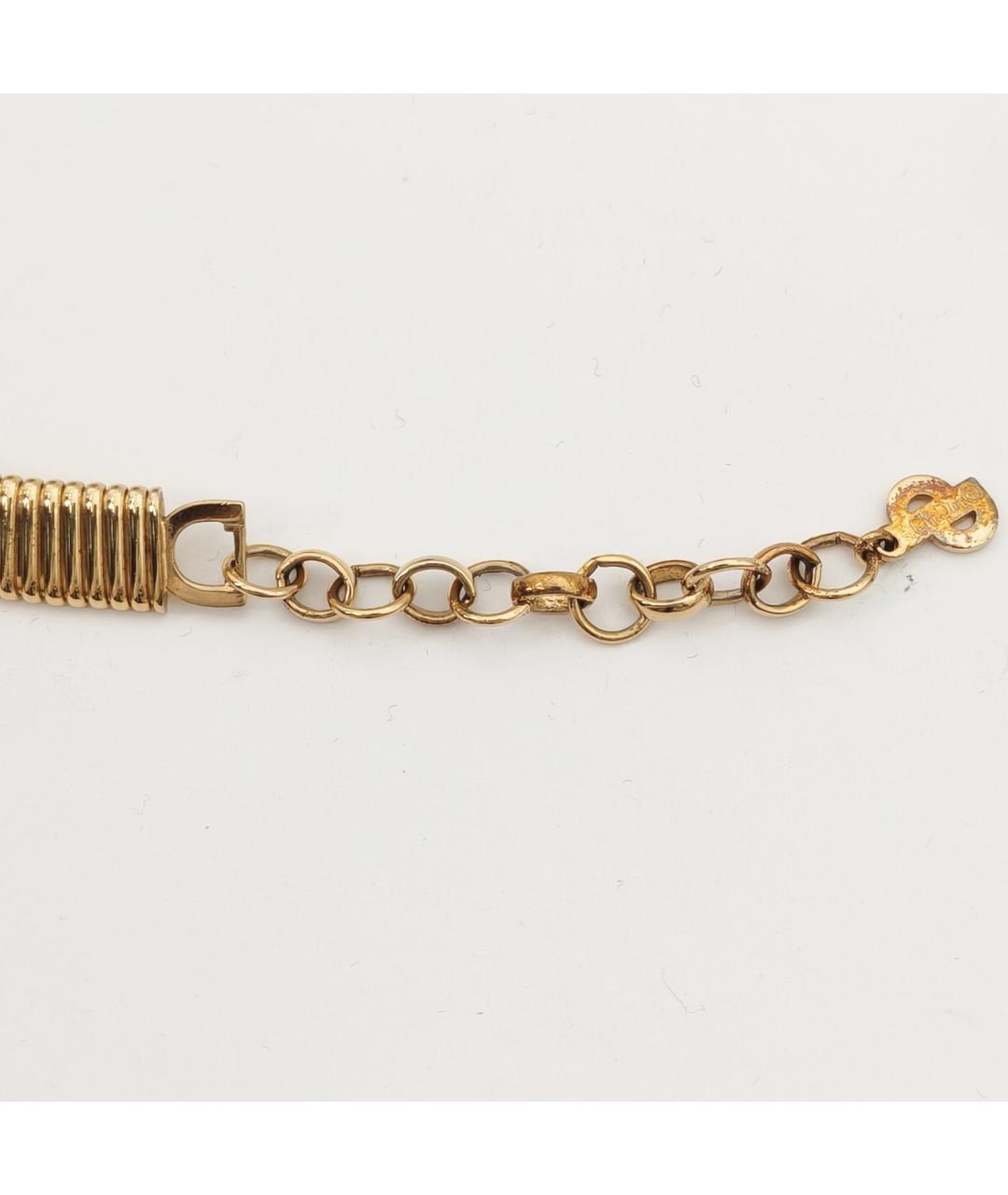 CHRISTIAN DIOR Золотое металлическое колье, фото 8