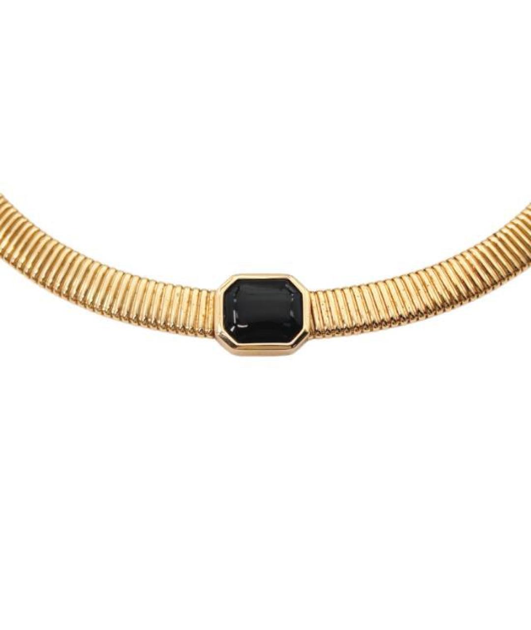 CHRISTIAN DIOR Золотое металлическое колье, фото 2