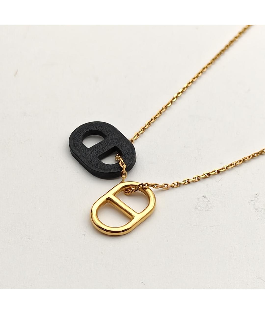 HERMES Золотая металлическая подвеска, фото 10