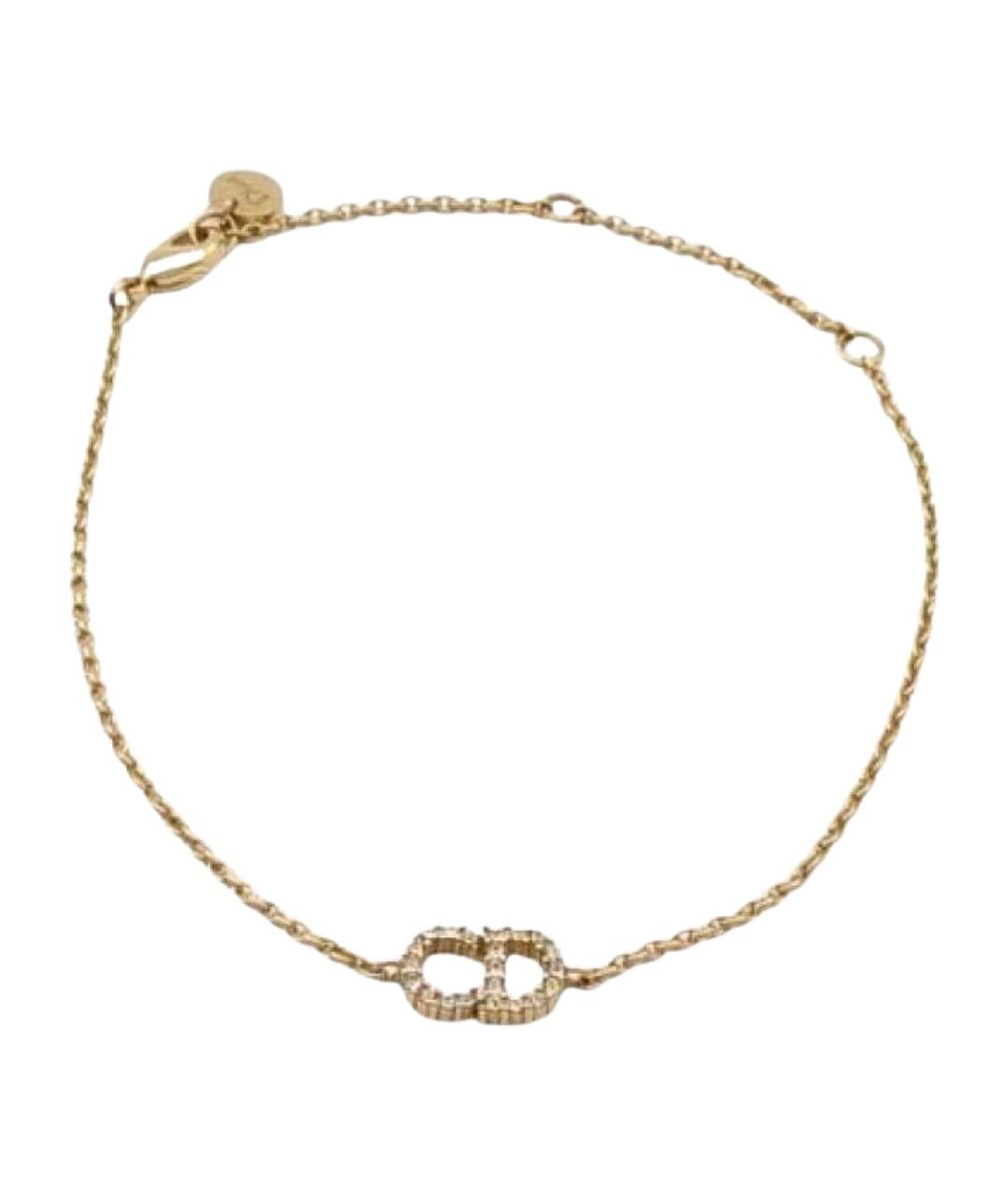 CHRISTIAN DIOR Золотой металлический браслет, фото 1