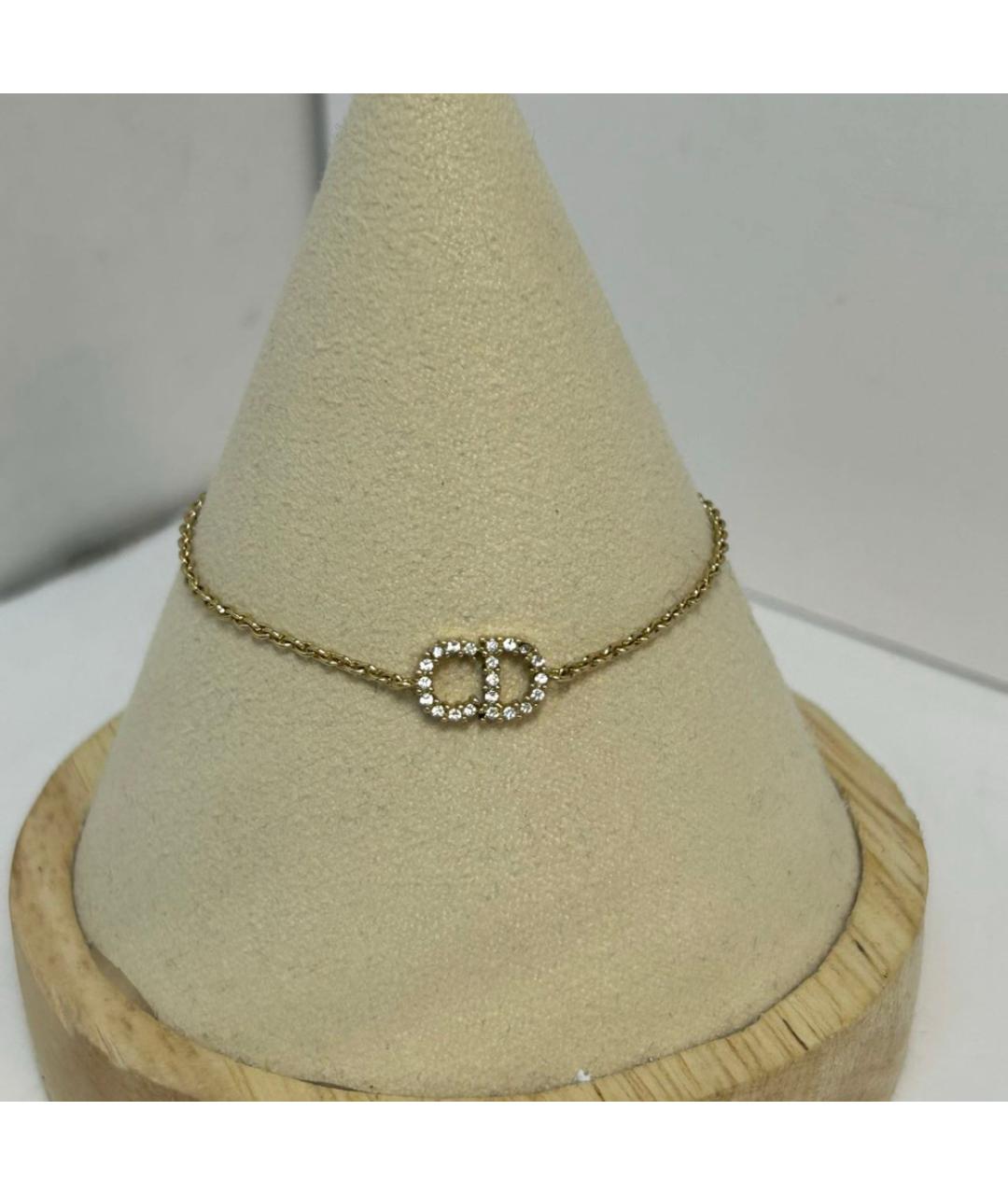 CHRISTIAN DIOR Золотой металлический браслет, фото 8