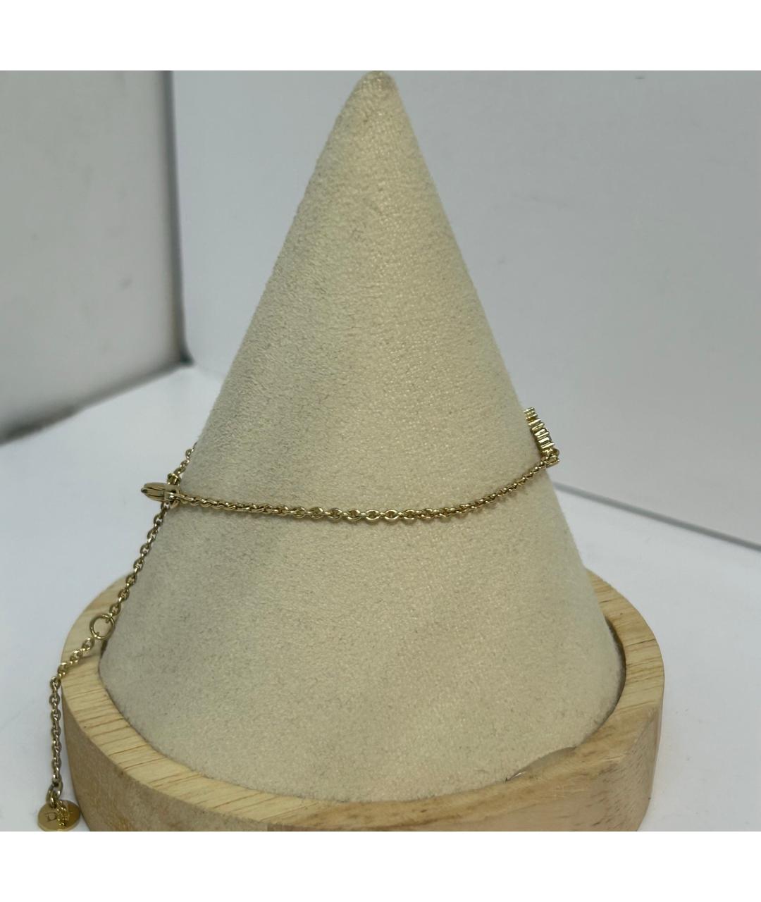 CHRISTIAN DIOR Золотой металлический браслет, фото 9