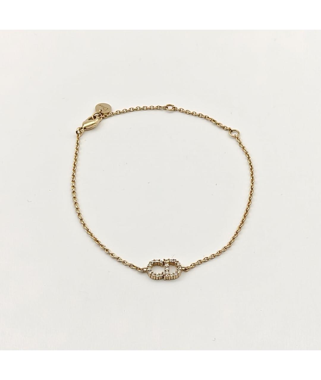 CHRISTIAN DIOR Золотой металлический браслет, фото 7