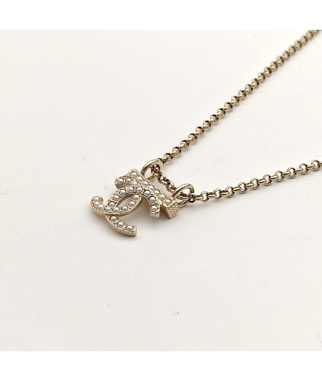 CHANEL Золотая металлическая подвеска, фото 4