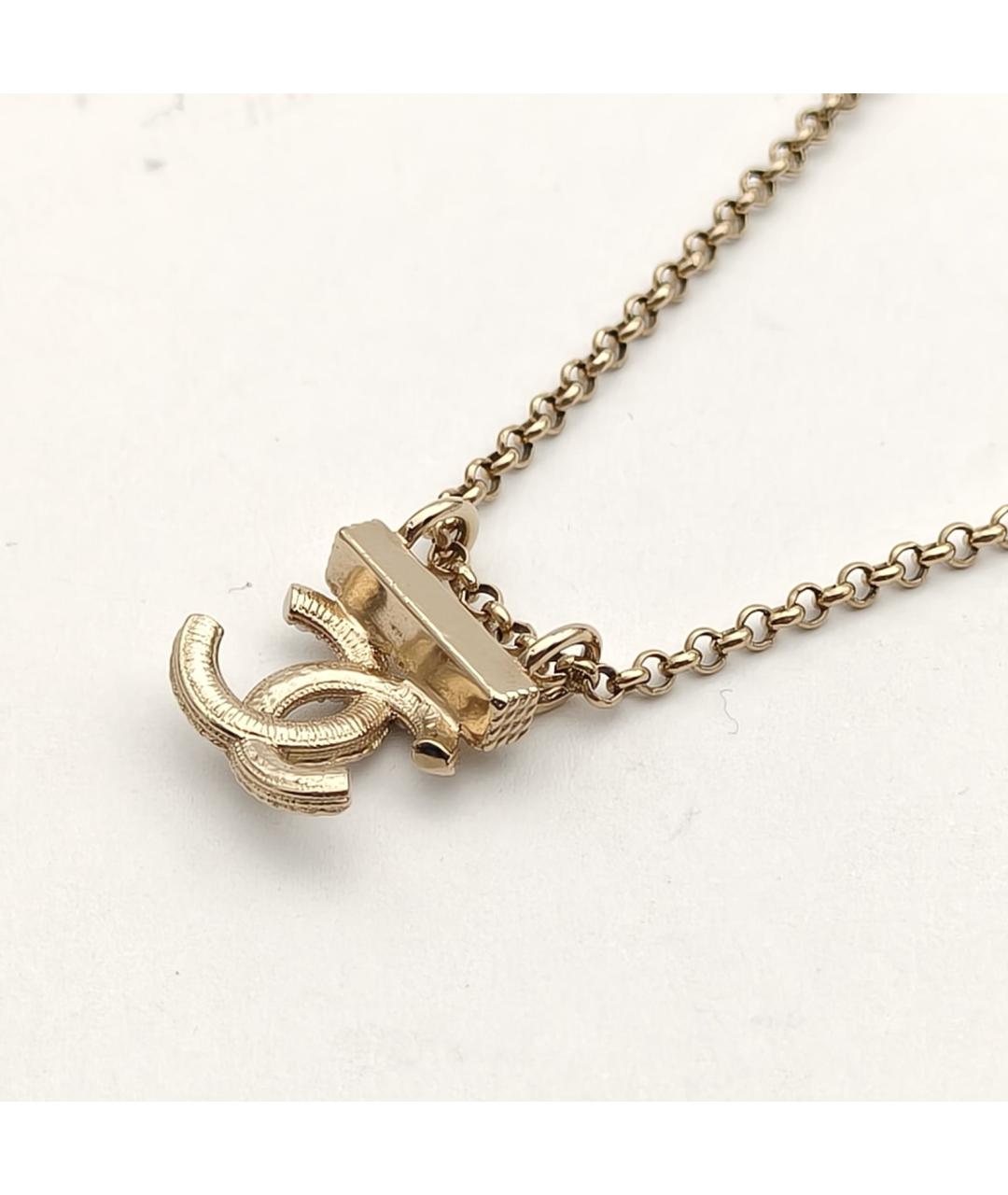 CHANEL Золотая металлическая подвеска, фото 5