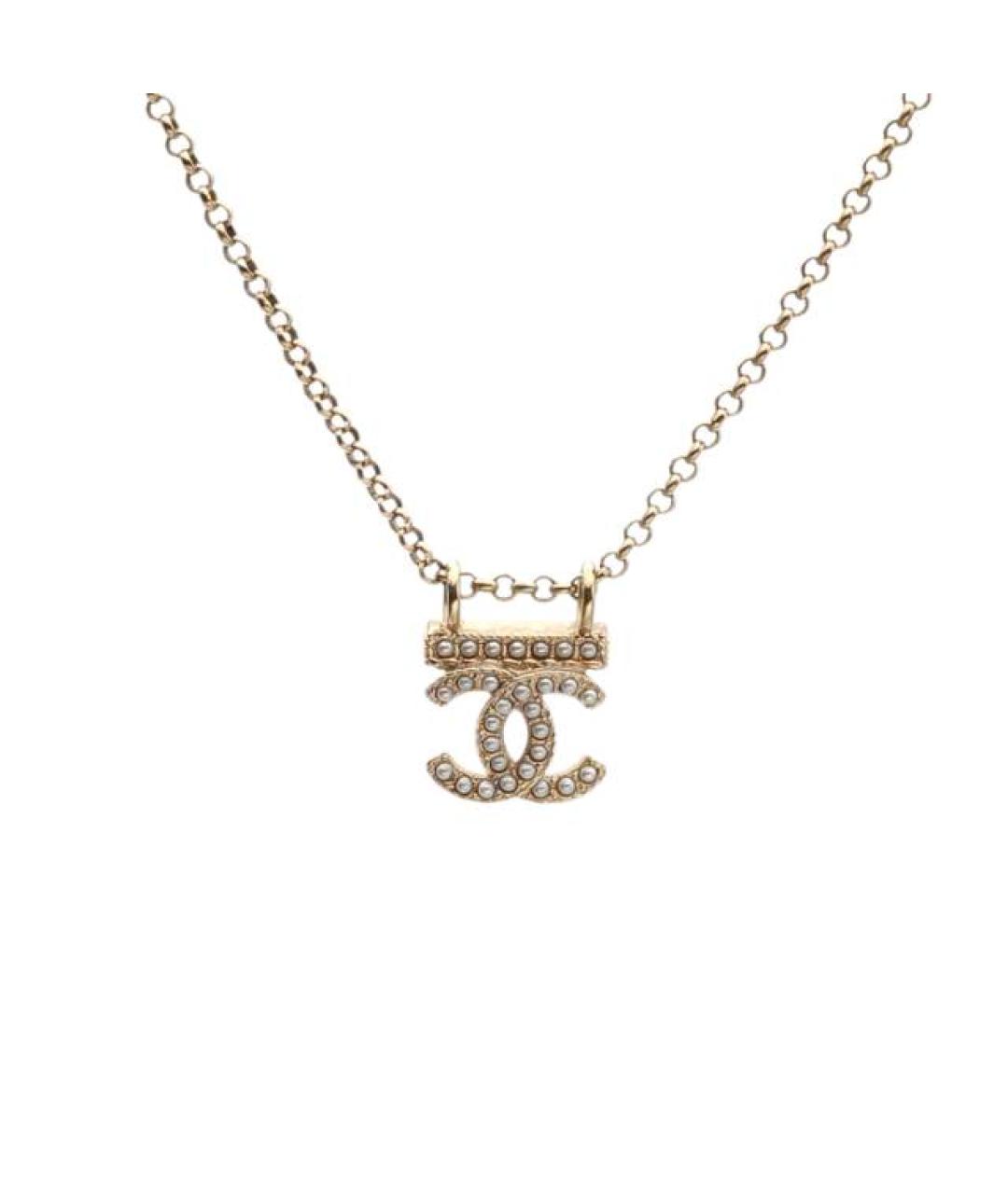 CHANEL Золотая металлическая подвеска, фото 1