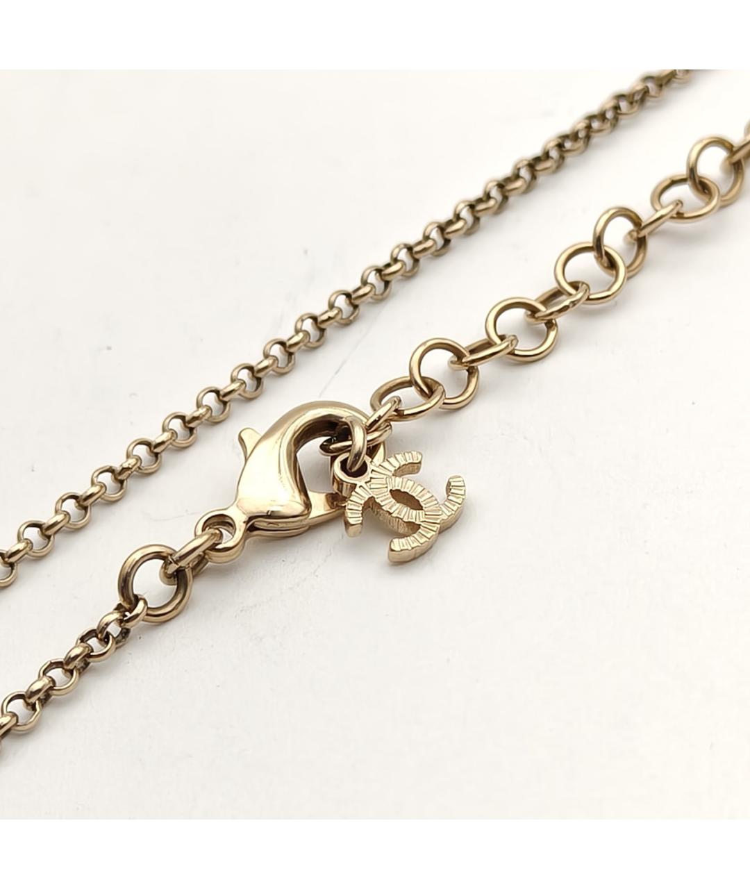 CHANEL Золотая металлическая подвеска, фото 6