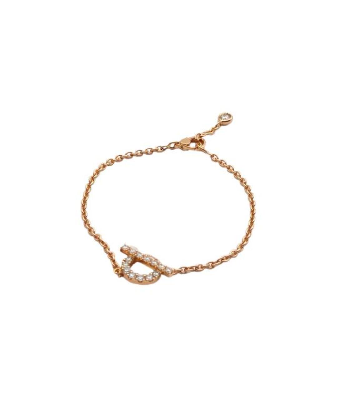 HERMES Золотой браслет из розового золота, фото 1