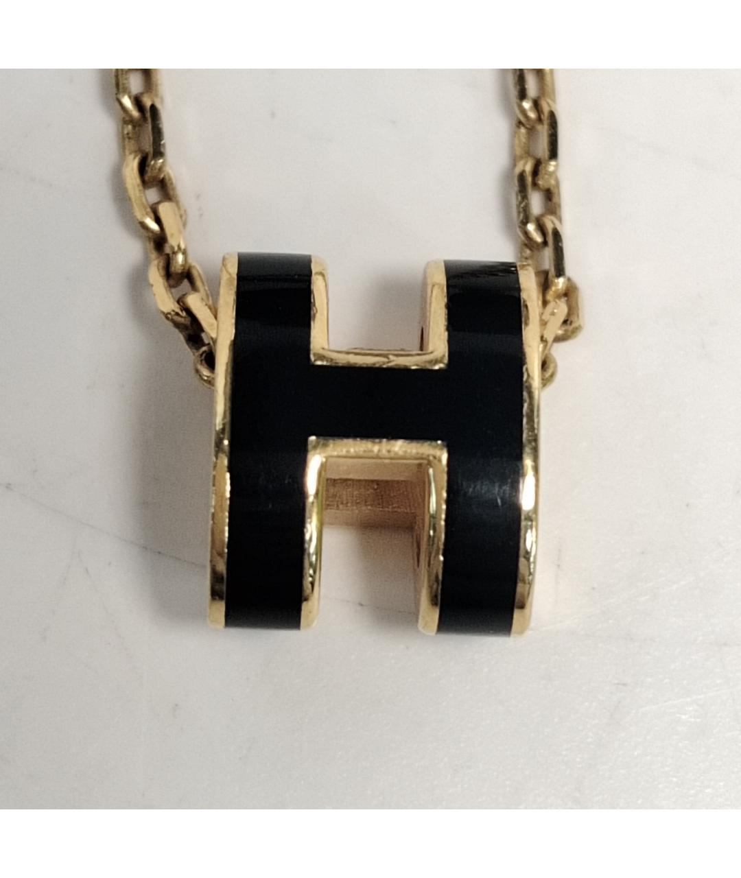 HERMES Черная металлическая подвеска, фото 8