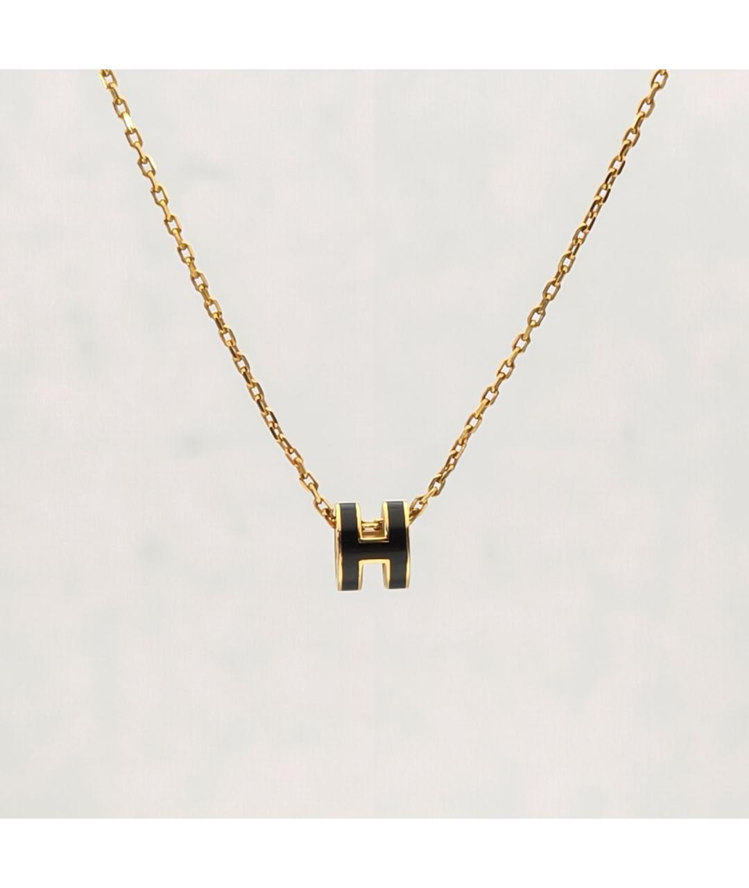 HERMES Черная металлическая подвеска, фото 3