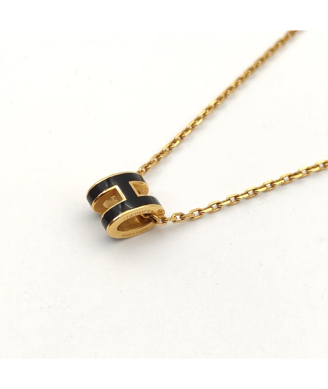 HERMES Черная металлическая подвеска, фото 4