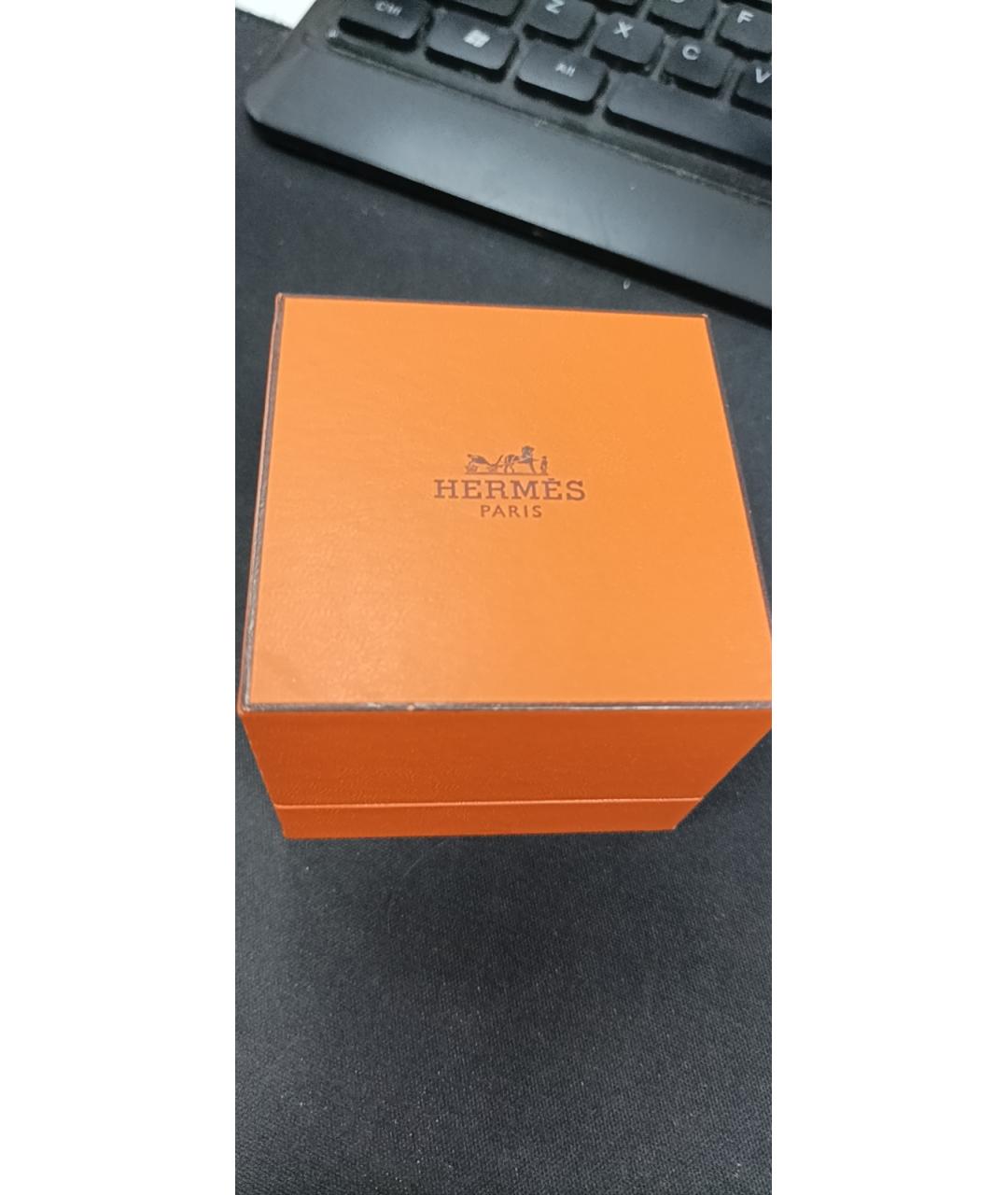 HERMES Золотые металлические серьги, фото 8