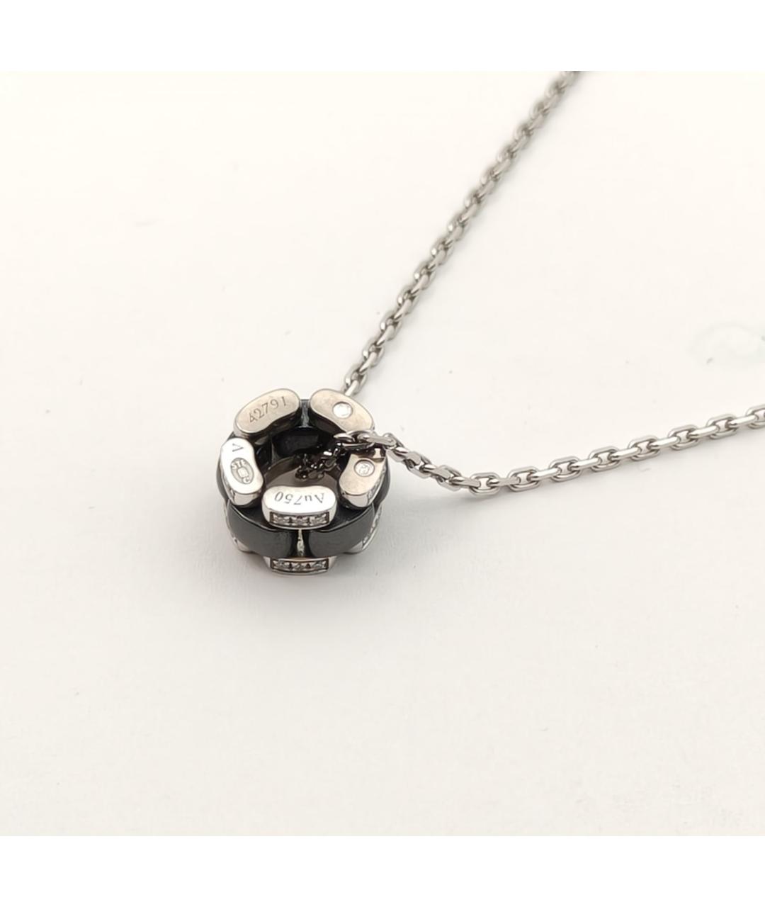 CHANEL Черная подвеска из белого золота, фото 5