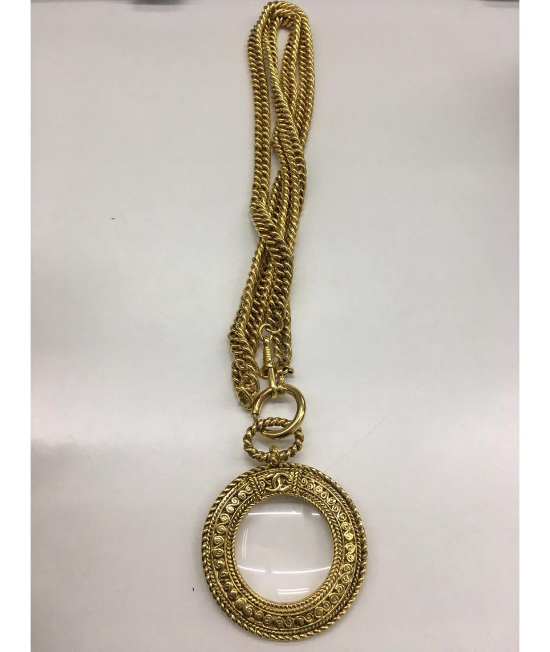 CHANEL Золотая металлическая подвеска, фото 8