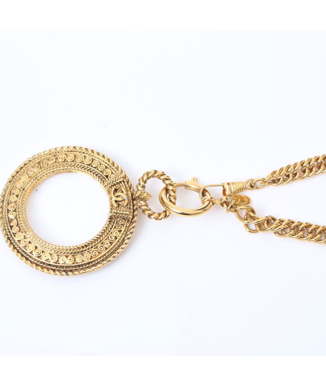 CHANEL Золотая металлическая подвеска, фото 3