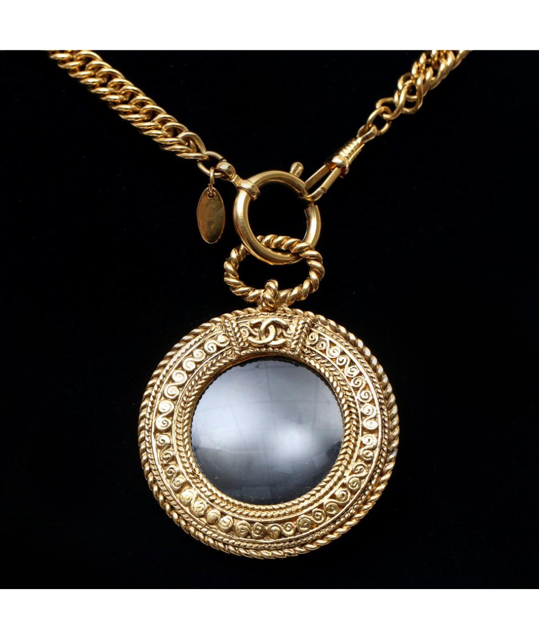 CHANEL Золотая металлическая подвеска, фото 2