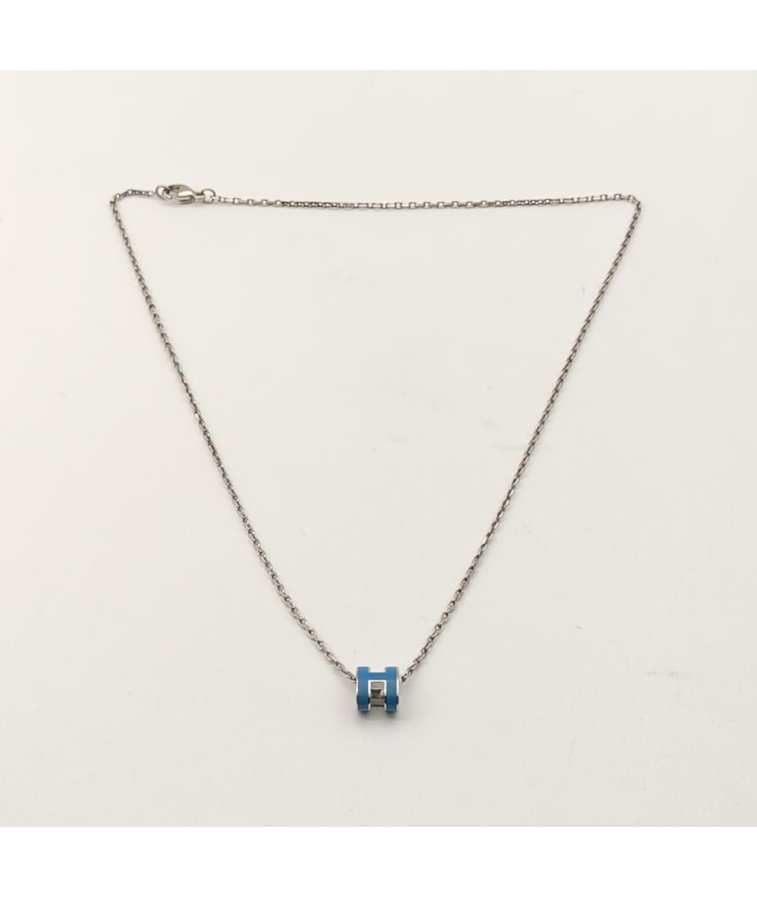 HERMES Голубая металлическая подвеска, фото 7