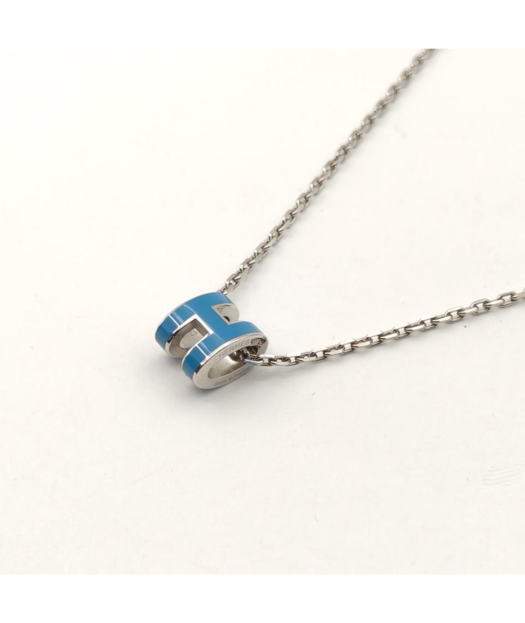 HERMES Голубая металлическая подвеска, фото 4