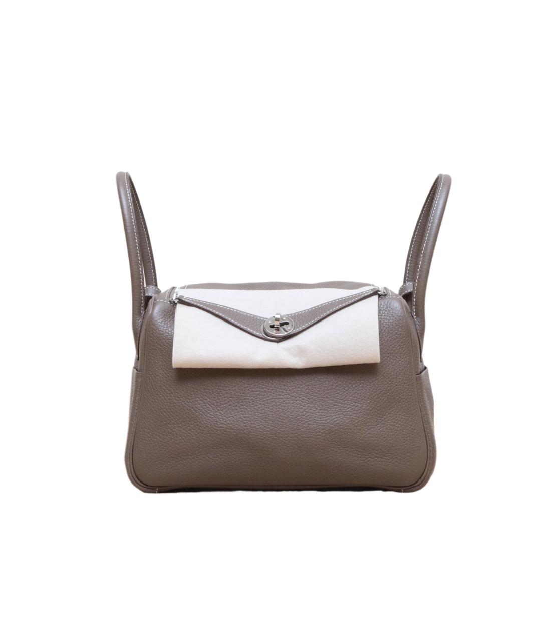 HERMES Коричневая сумка с короткими ручками, фото 10