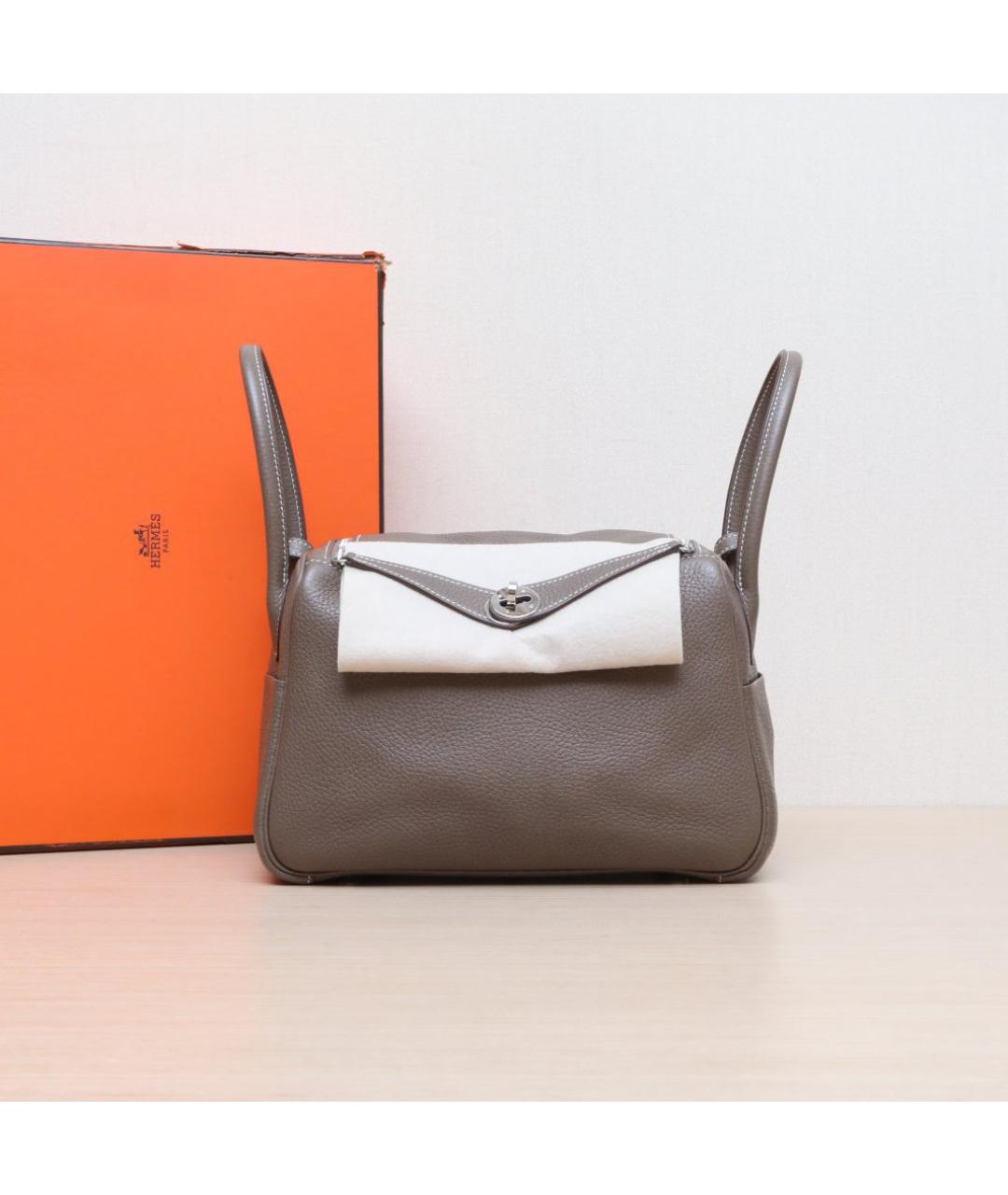 HERMES Коричневая сумка с короткими ручками, фото 2