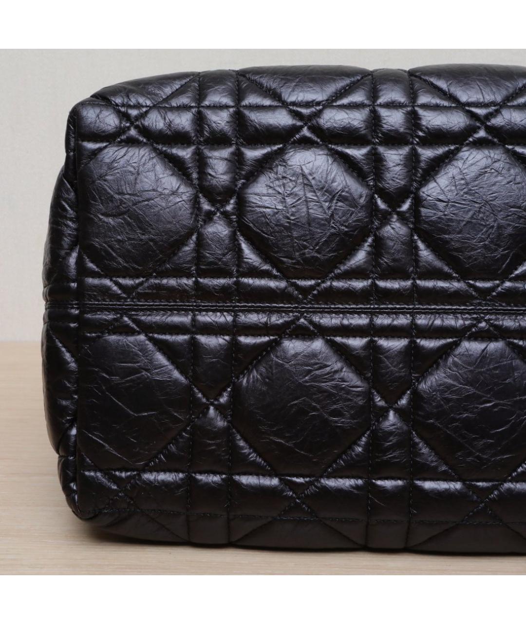 CHRISTIAN DIOR Черная кожаная сумка с короткими ручками, фото 9