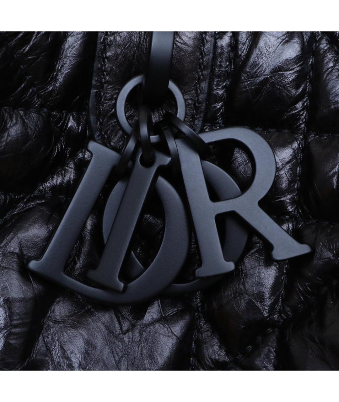 CHRISTIAN DIOR Черная кожаная сумка с короткими ручками, фото 8