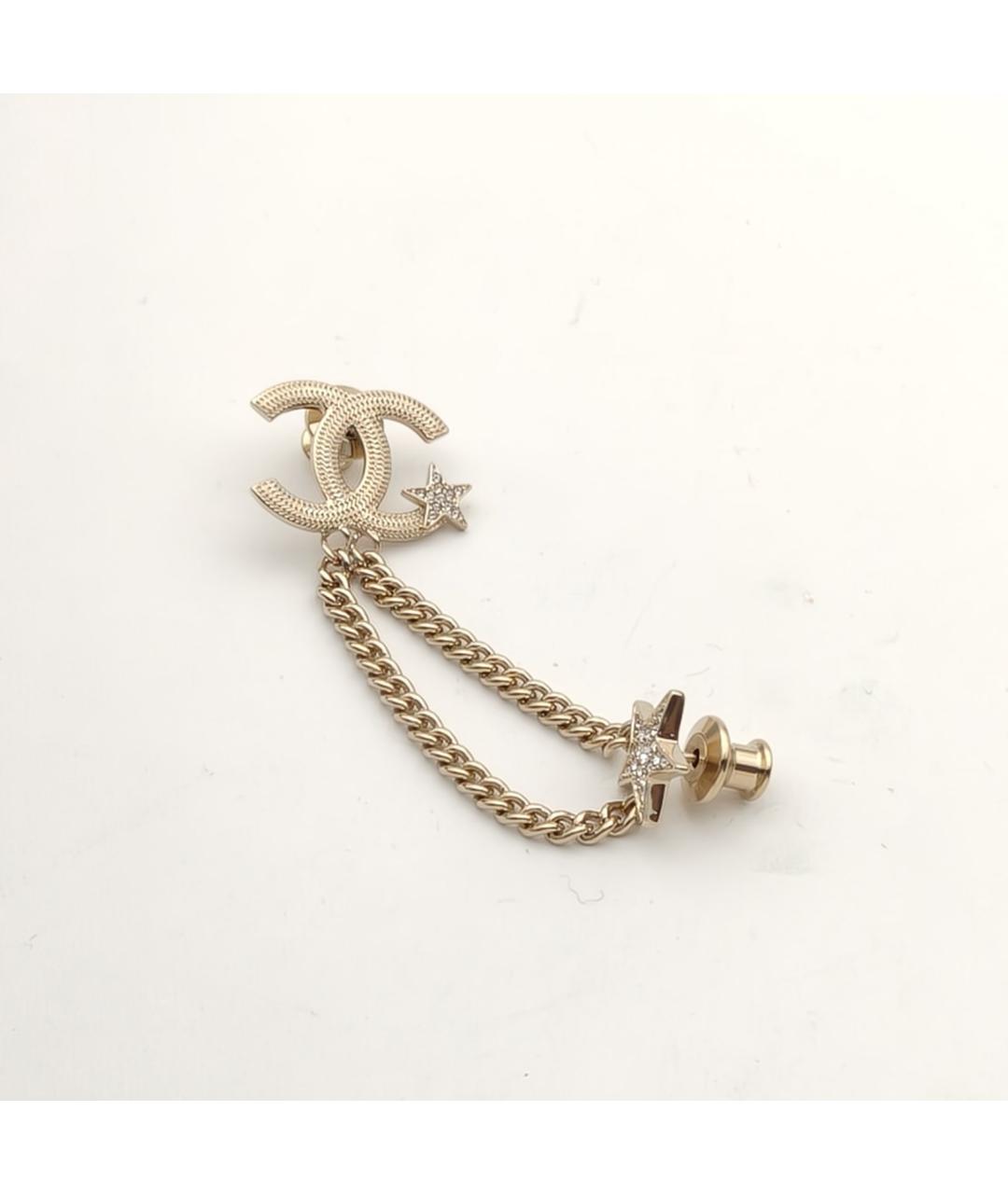 CHANEL Золотая металлическая булавка / брошь, фото 4