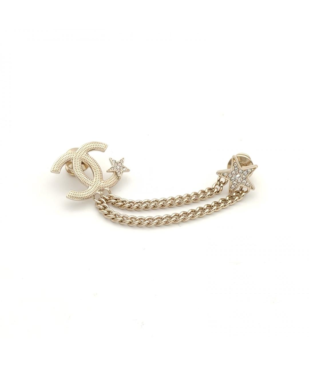 CHANEL Золотая металлическая булавка / брошь, фото 3