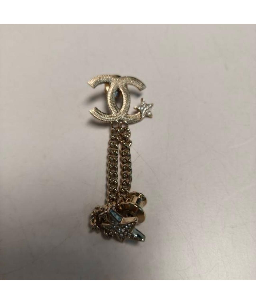 CHANEL Золотая металлическая булавка / брошь, фото 6