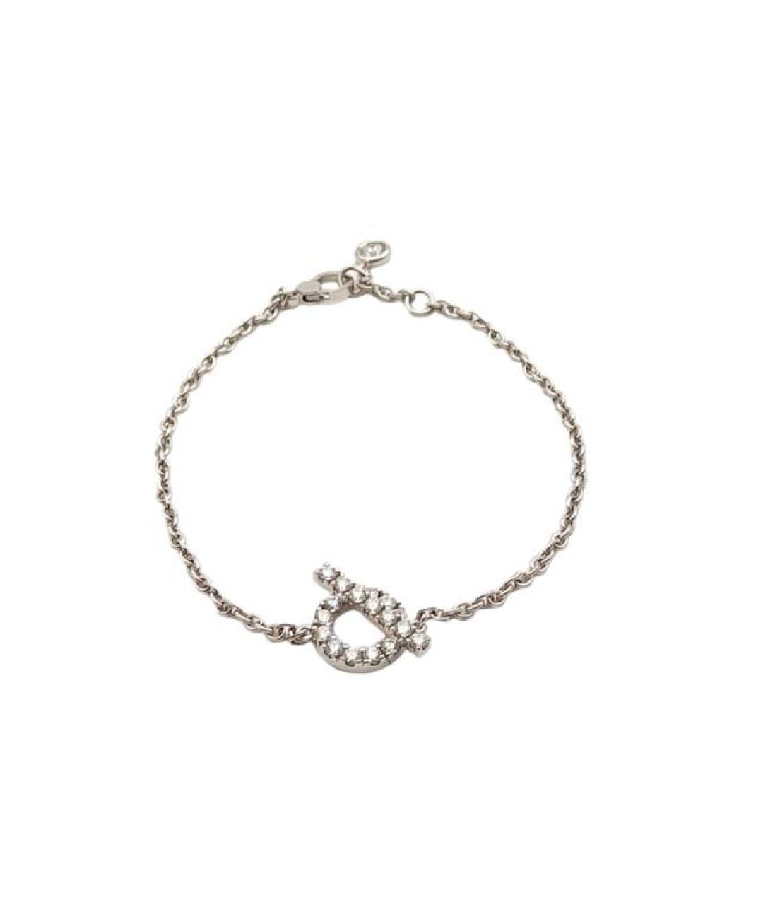 HERMES Серебрянный браслет из белого золота, фото 1