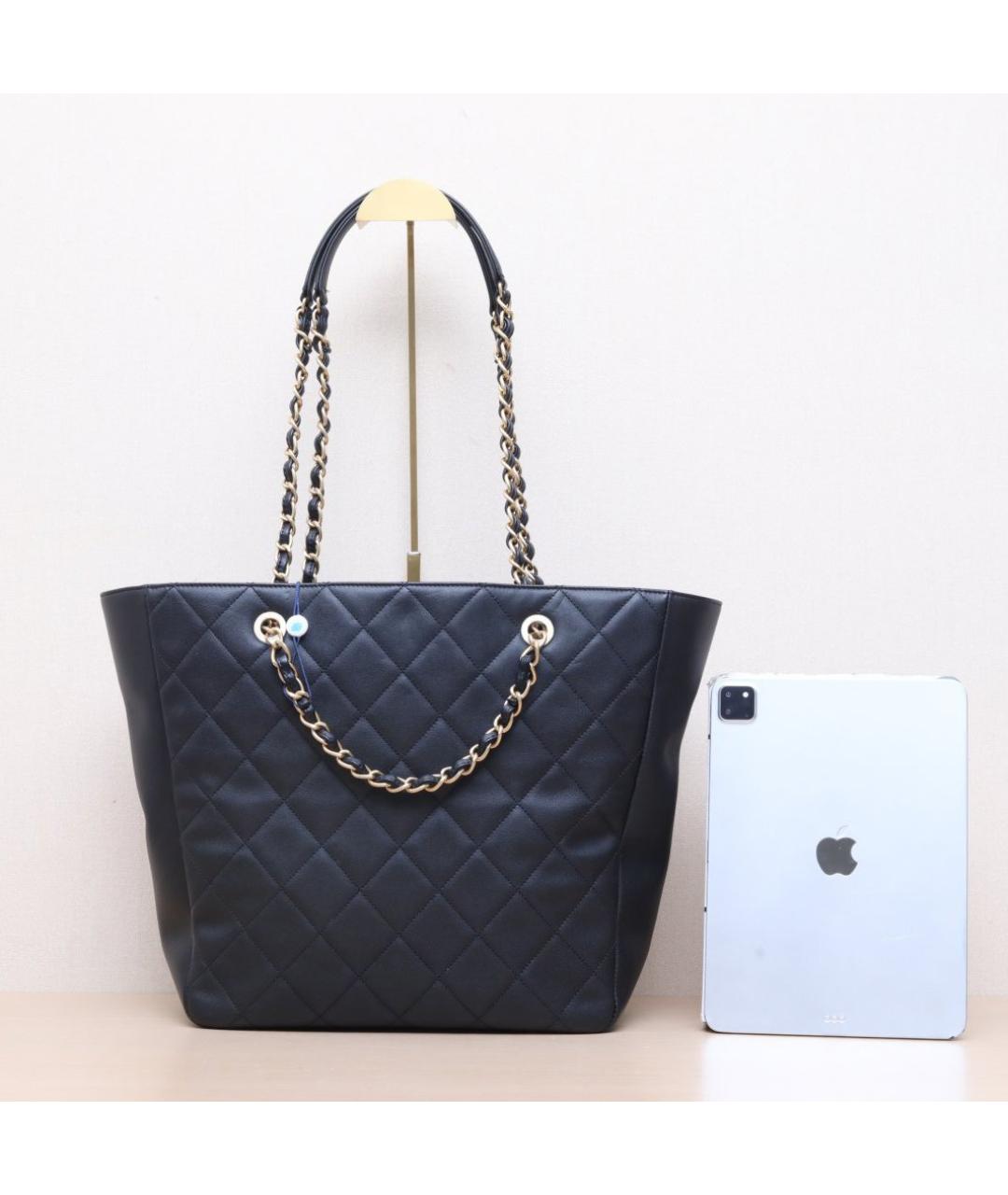 CHANEL Черная сумка тоут, фото 7