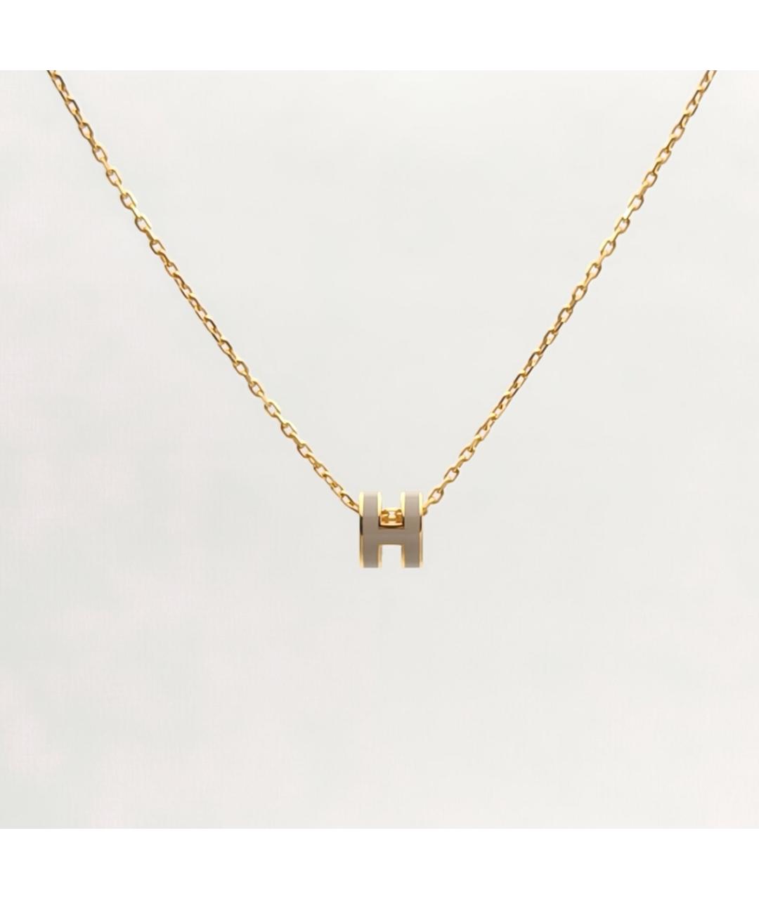 HERMES Бежевая металлическая подвеска, фото 3