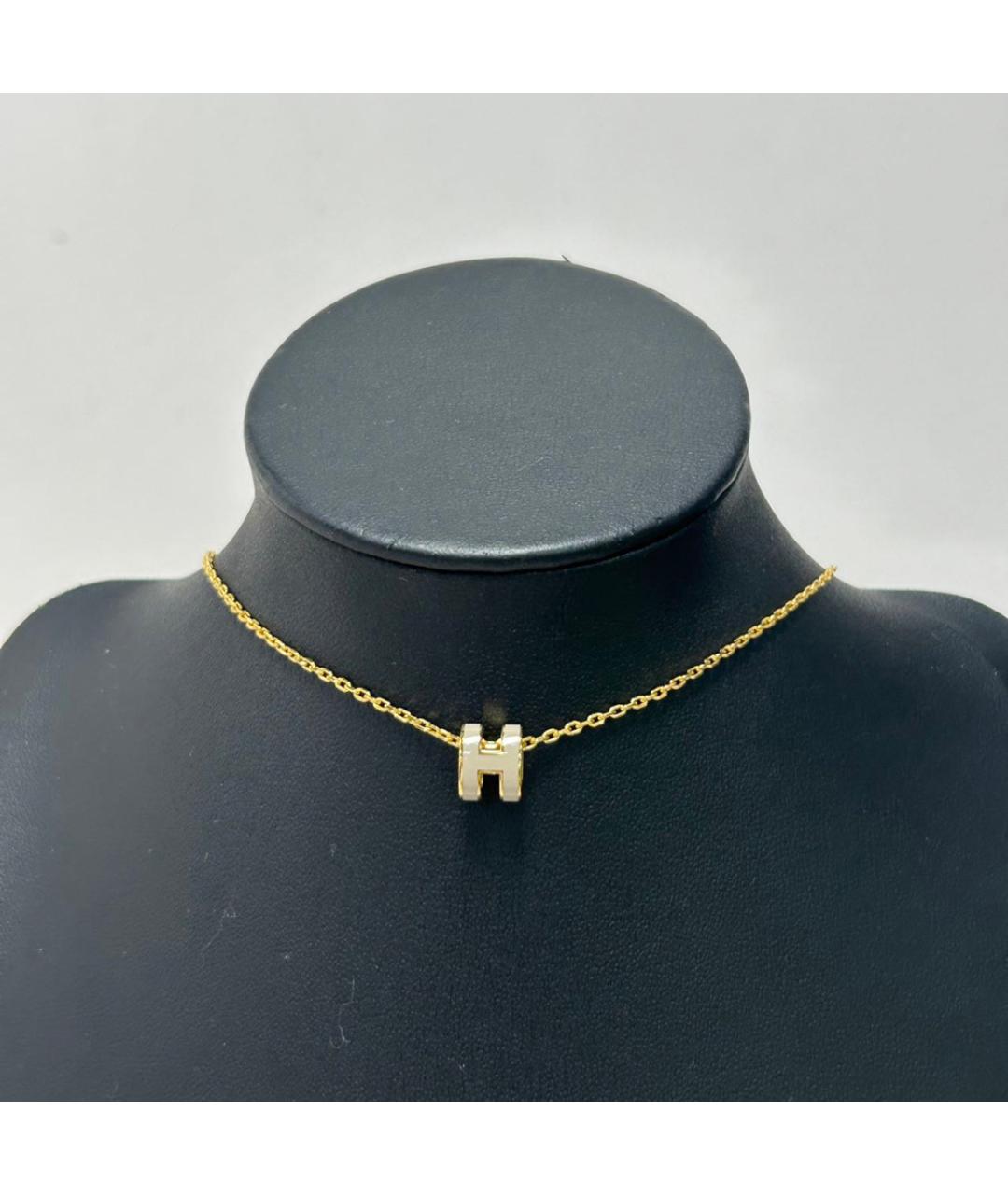 HERMES Бежевая металлическая подвеска, фото 7