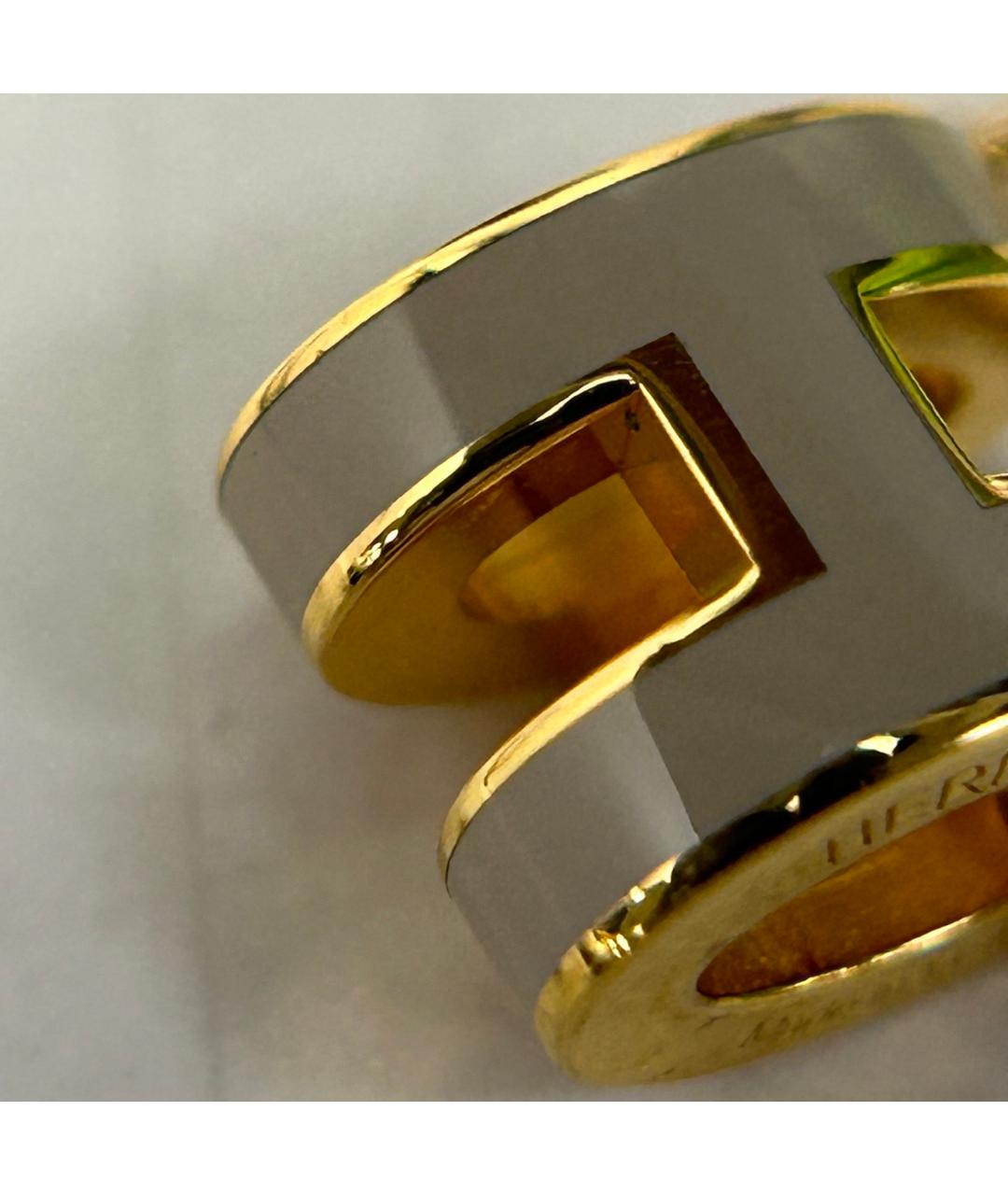 HERMES Бежевая металлическая подвеска, фото 9