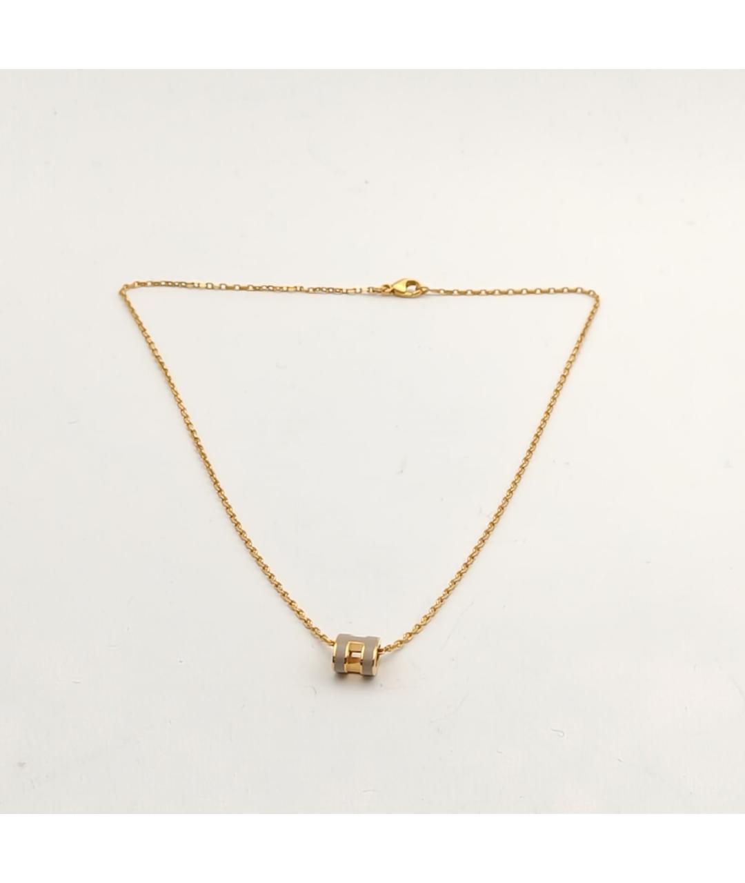 HERMES Бежевая металлическая подвеска, фото 6