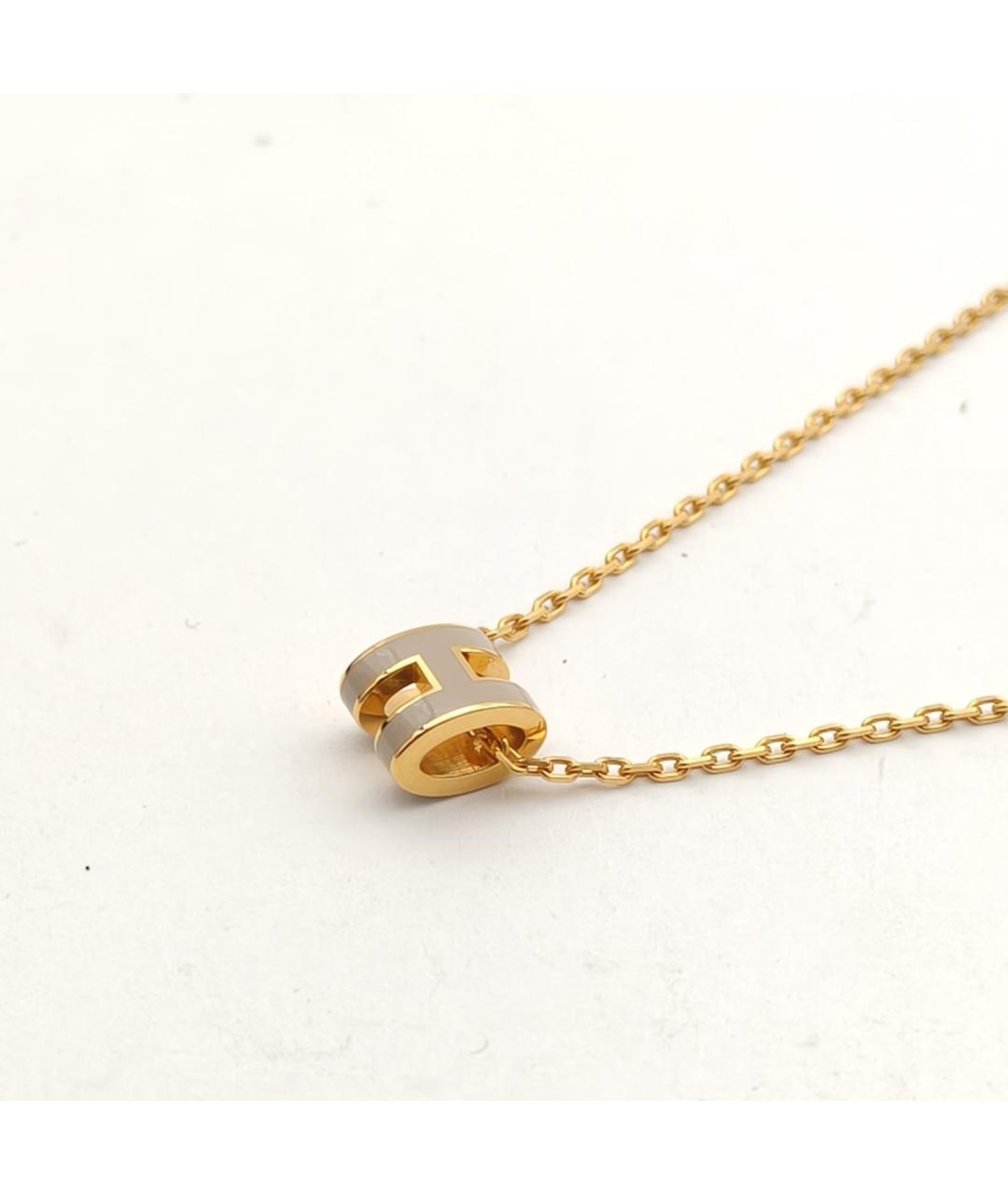 HERMES Бежевая металлическая подвеска, фото 4