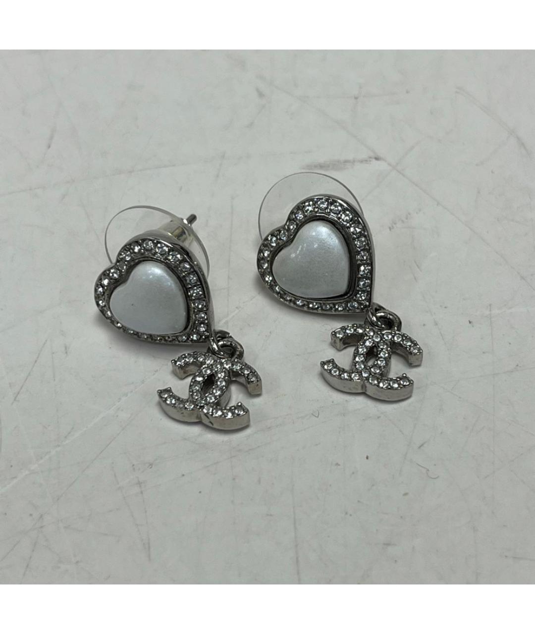 CHANEL Серебряные металлические серьги, фото 7