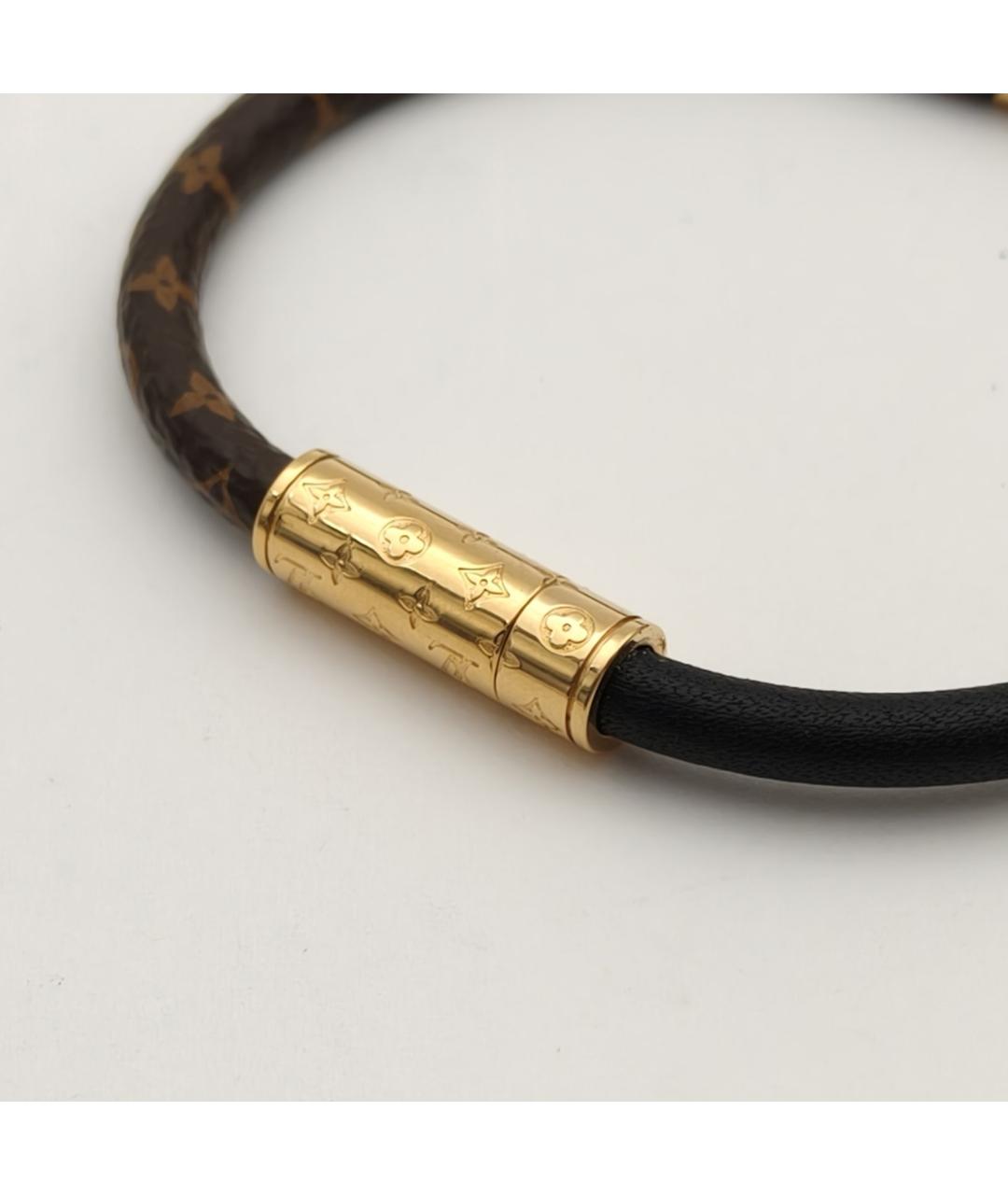 LOUIS VUITTON Коричневый металлический браслет, фото 4