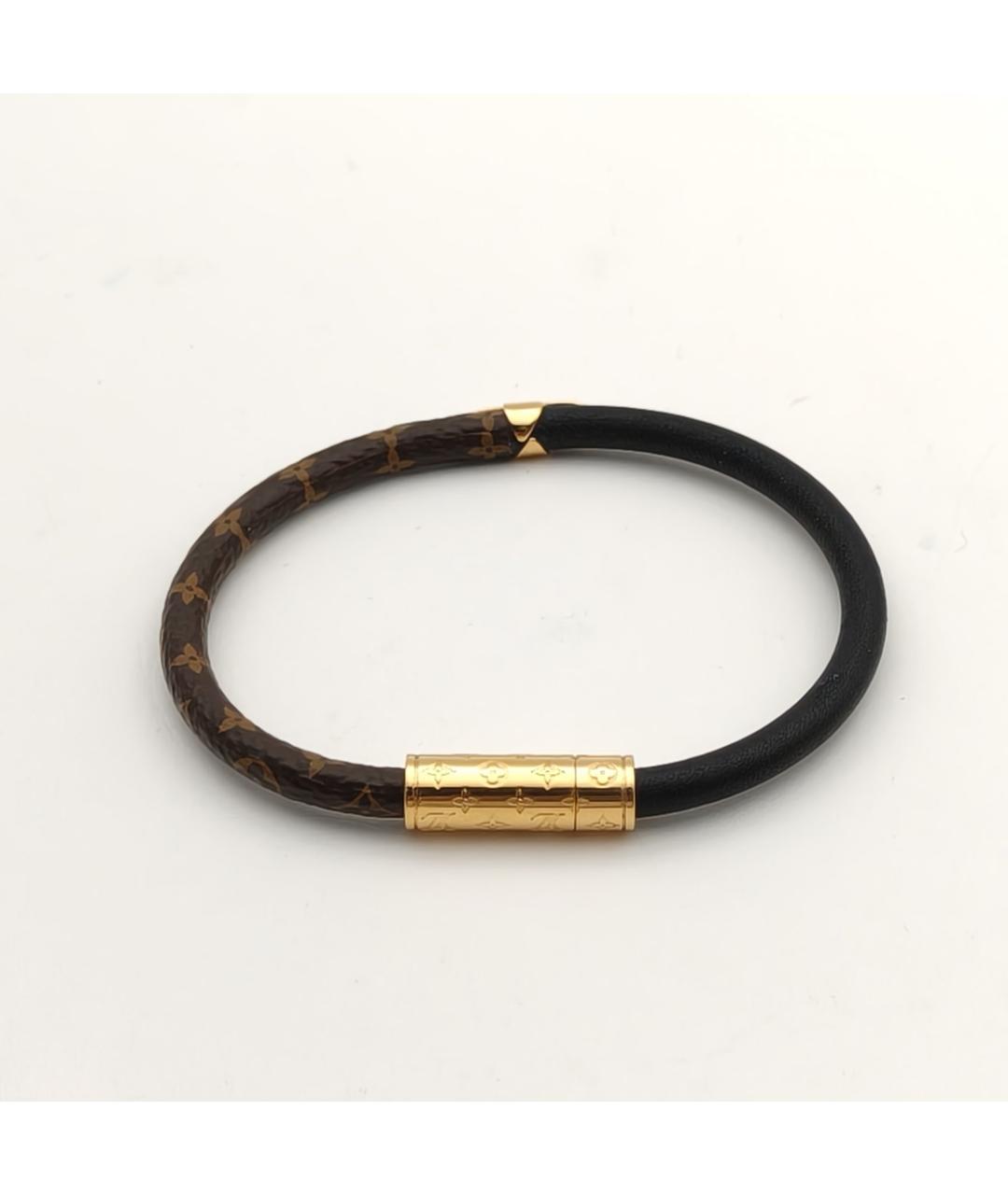 LOUIS VUITTON Коричневый металлический браслет, фото 3