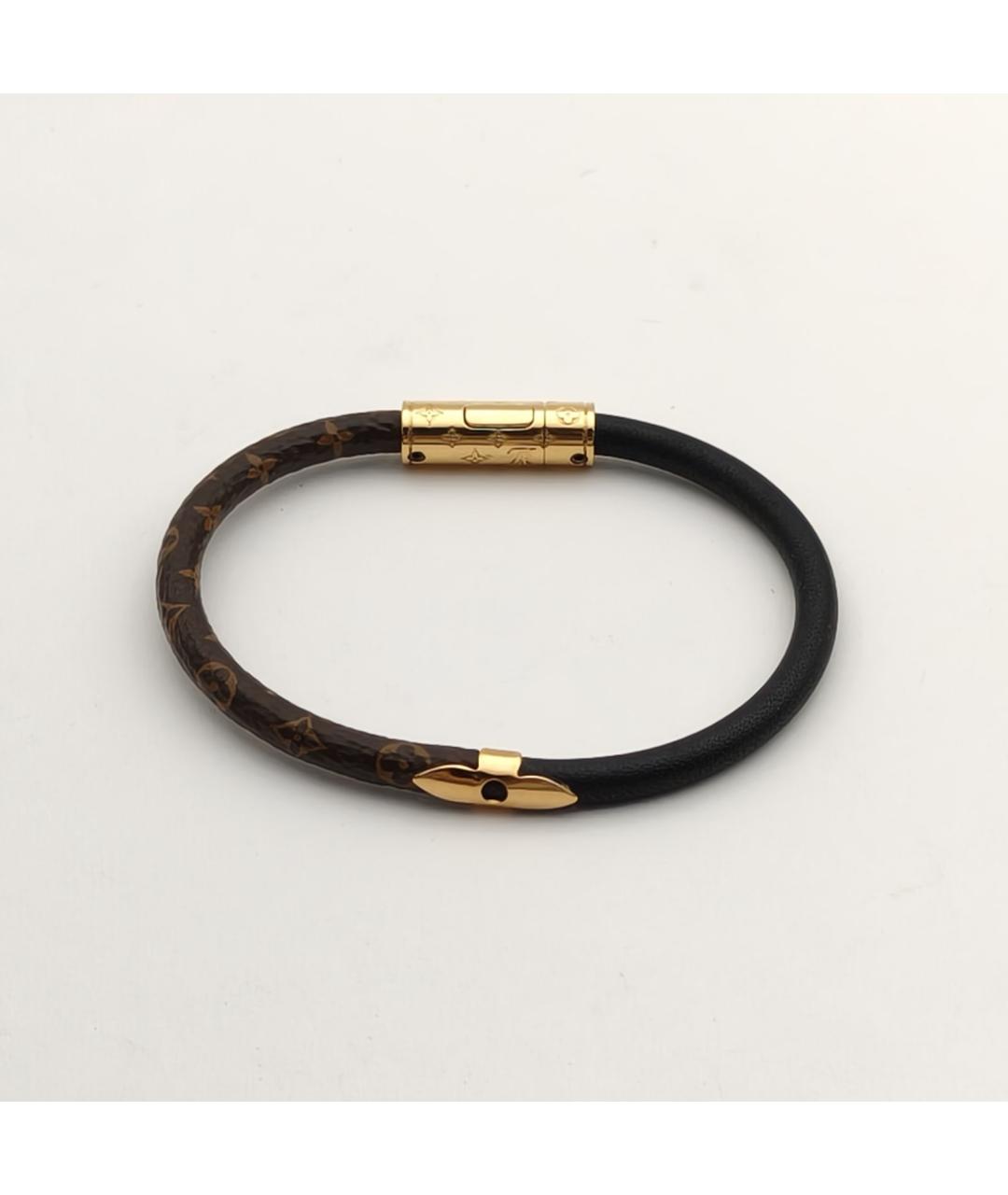 LOUIS VUITTON Коричневый металлический браслет, фото 5